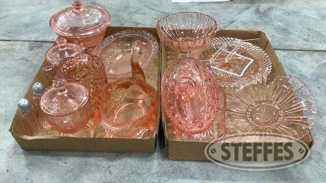 Assorted Pink Depression Glass